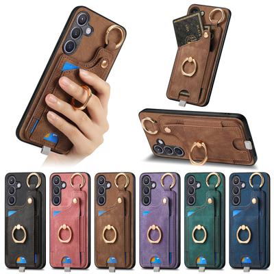 Portefeuille Solt en Cuir à Cartes Magnétiques de Mode pour Samsung Galaxy S24 Ultra S21 FE S22 S23 Plus A30/20/22/32/33 M10S A14 A25 A34 A15 A25 Coque