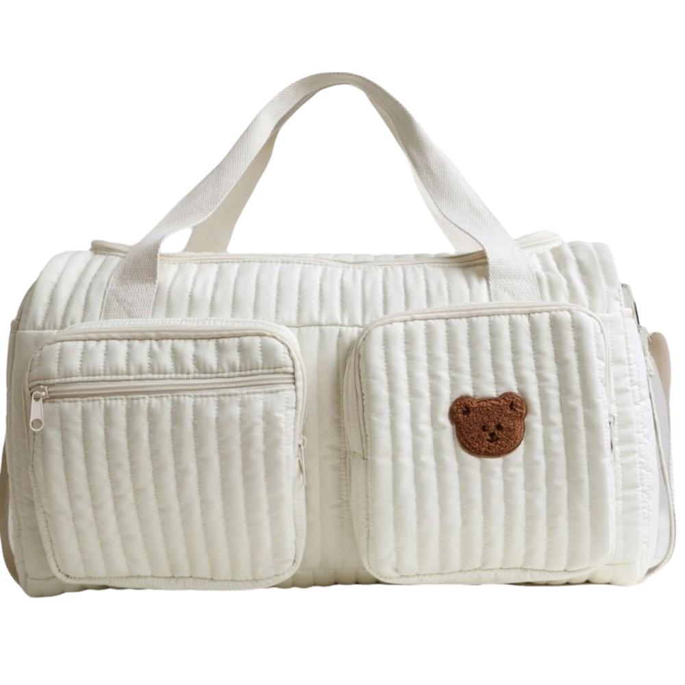 Little Bear Embroidered Baby Diaper Bag Large Capacity Handbag  for Travel Outdoor