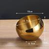 Large Capacity Coffee Pod Holder Stainless Steel Gold Color Coffee Capsule Holder Wide Mouth Multifunctional Usage Storage Bowl
