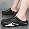 Fashion Men's Slippers 2025 Summer New Hollow Breathable Non Slip Soft Sole Beach Shoes Lightweight Comfortable Fashion Slip on Sandals