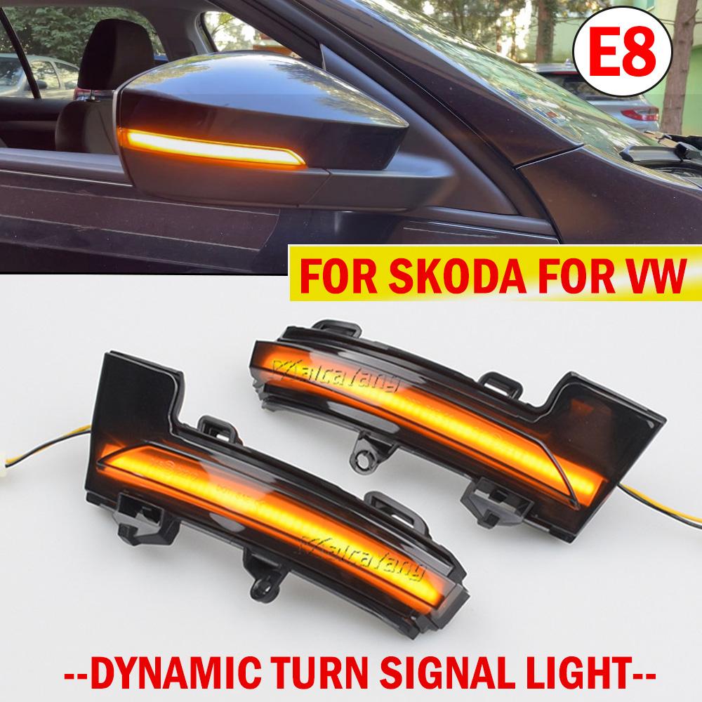 Dynamic Blinker LED Turn Signal Light for Skoda Octavia Mk3 A7 5E 2013-2018 VW T-Roc T-corss 2018 2019 2020 Mirror Indicator