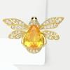 Sparkling Crystal Bees Pin Fashion Jewelry For Shirt Jacket Dress Decoration Playful Design Rhinestones Pin Accessory