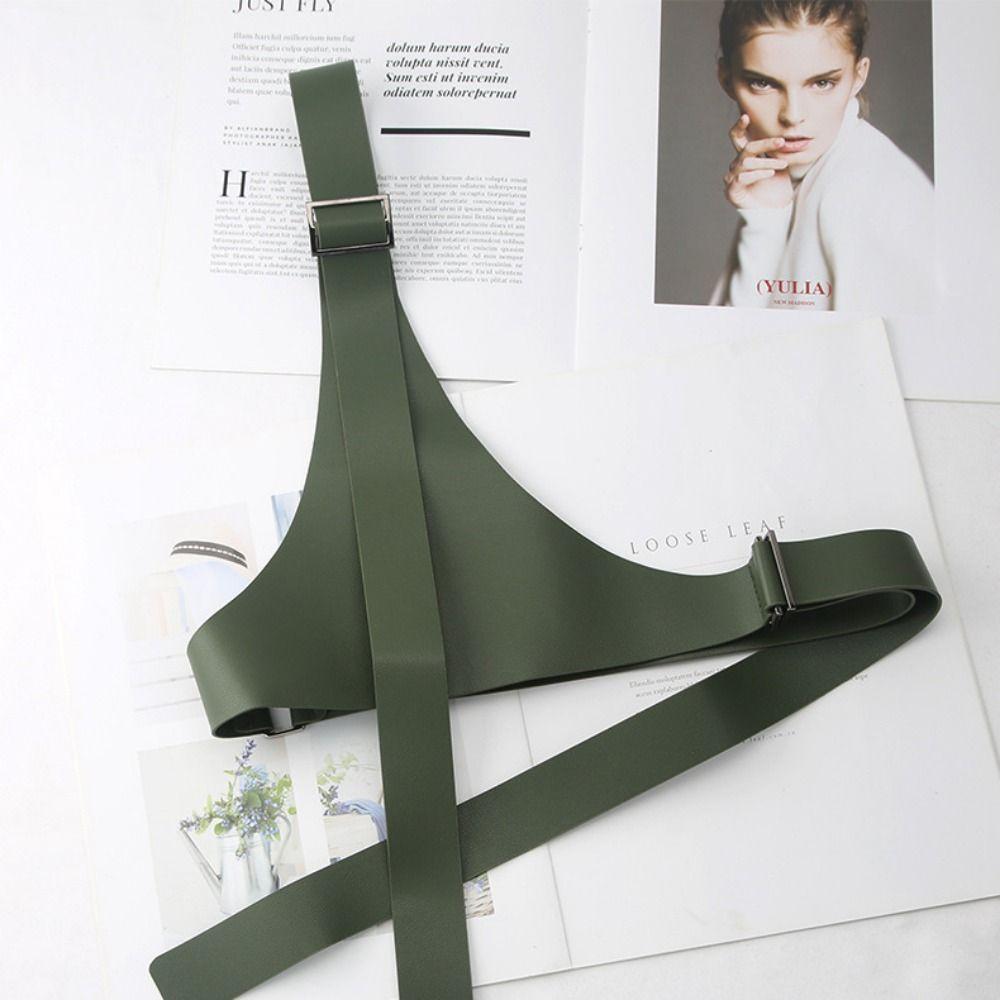 Unregelmäßiges Design Ein-Schulter-Träger Gürtel Punk Kleid Kummerbunde Mode Damen Taillen-Harness Rock
