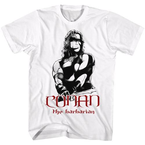 Conan The Barbarian Black and White T-Shirt - White Unisex T-Shirt XXL
