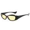 Y2K Trendy Sports Sunglasses UV400 Small Frame Unisex Fashion Cycling Glasses Outdoor Sun Protection