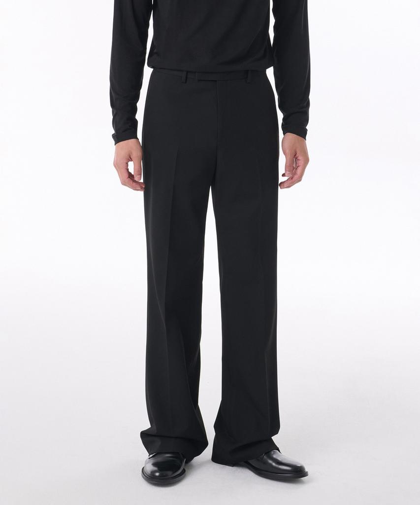 MUSINSA STANDARD Flare Hidden Banding Slacks [Black]
