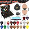Guitar Picks Countdown Calendar with 20 Guitar Picks & 2 Oud Picks Holder Xmas Advent Calendars for Guitar Bass Ukulele Players