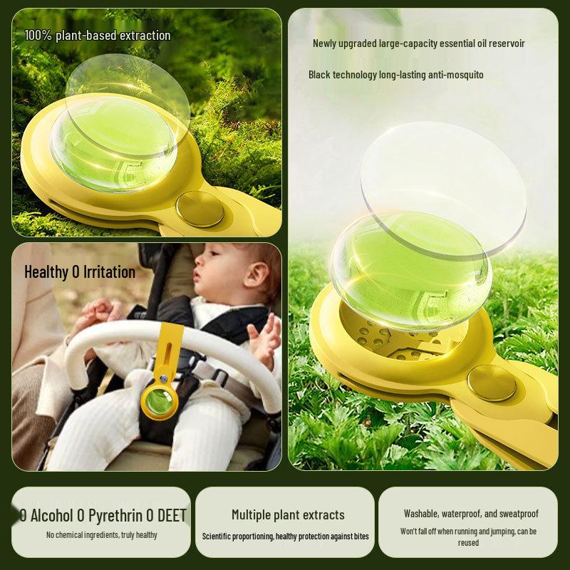 Portable Silicone Anti-Mosquito Pendant with Long-Lasting Plant Essential Oil for Outdoor Sports