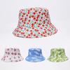 New Bucket Hat Fruit Print Double-sided Wear Summer Visor Hat Men's and Women's Beach Sunscreen Basin Hat