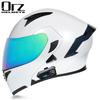 Unisex Full Face Motorcycle Helmet With Bluetooth Headset Scooter Electric Bike Riders All Season Use