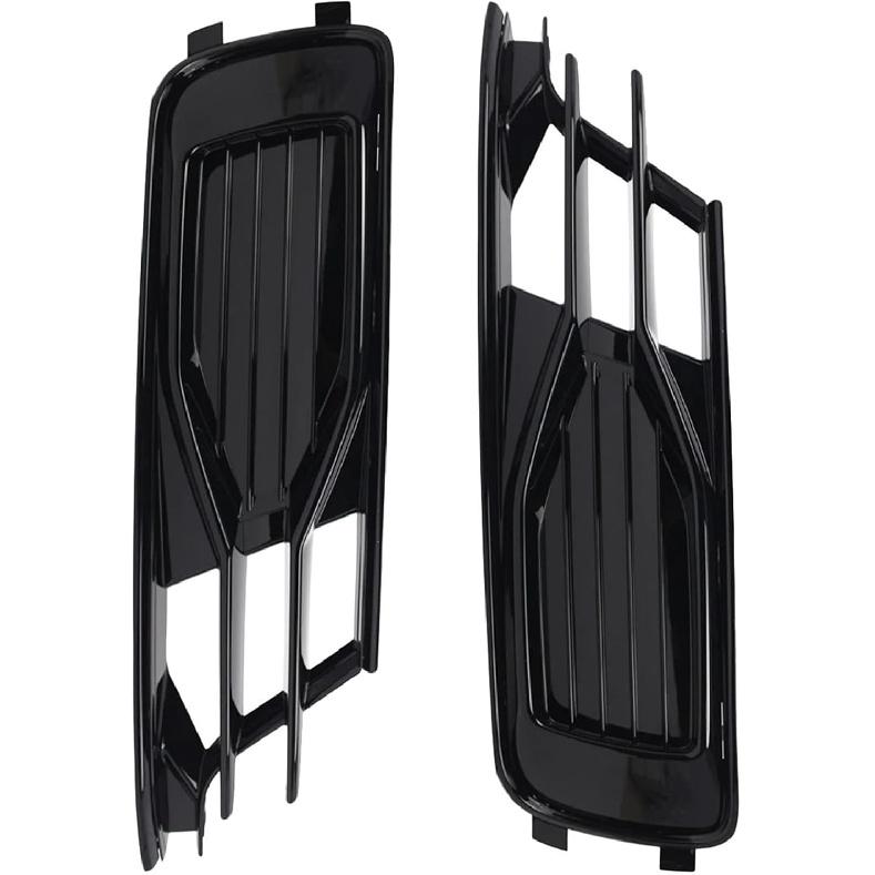 Fog Light Lamp Lower Grille Cover Compatible for Au-di A6 C7 C7.5 Sedan 2016 2017 2018 Black Grill 4G0807681AD 4G0807647T Car Accessories(1