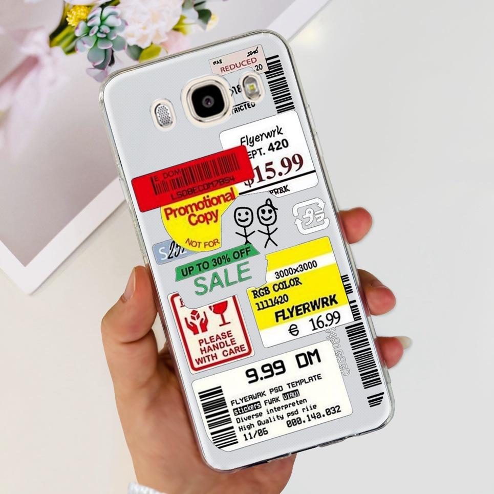 For Samsung Galaxy J5 2016 J7 2016 Phone Case Smiling Astronaut Painting Clear Housing On Samsung J7 2016 J 5 7 Galaxy Bumper