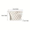 Ladies large minimalist style makeup bag - Elegant zipper travel storage bag with bow pattern, durable handbag