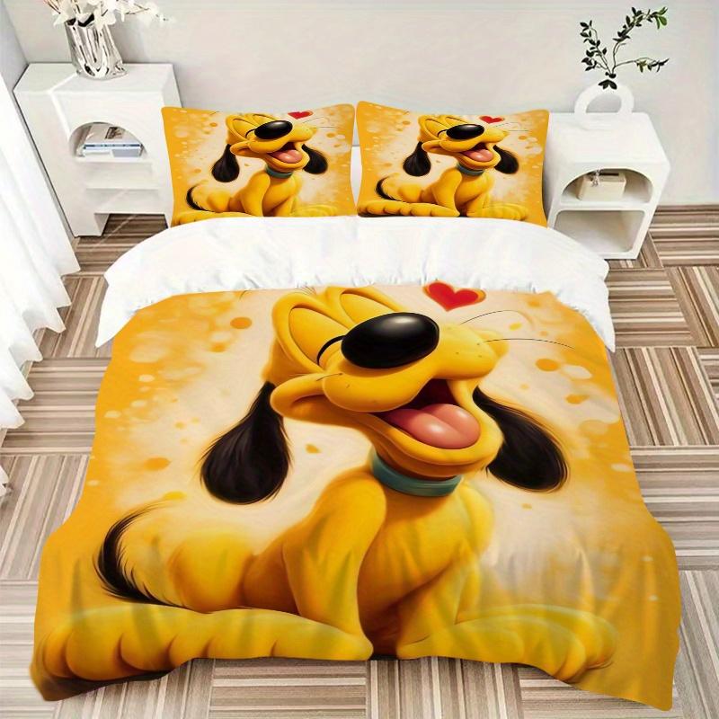 3pcs Pluto Bedding Set - Includes 1 Quilt Cover and 2 Pillowcases, Comfortable Bedding with Stylish Design for Bedroom, Machine Washable - Perfec