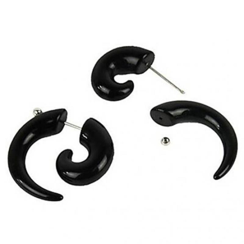 Fashion Unisex Spiral Fake Ear Plug Flesh Plugs Ear Piercing Body Jewelry Earrings