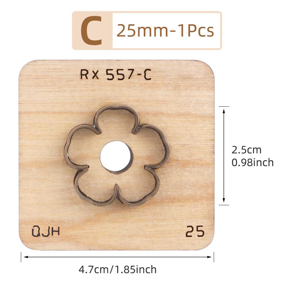 1pcs Leather Cutting Die DIY Flower Petal Cutter Knife Leather Keychain Making Mold Die Leather Craftwork Punching Die