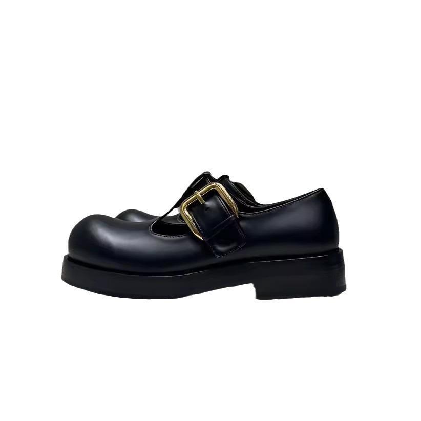 Cowhide version~ leather big head niche platform Mary Jane shoes women's 2025 new retro loafer small leather shoes single shoes