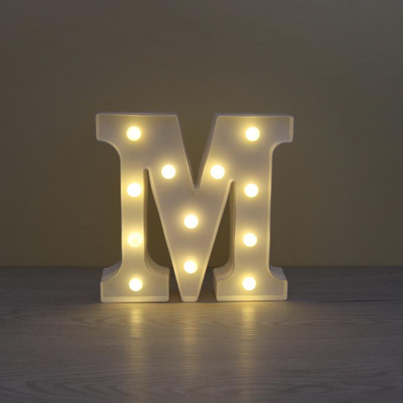 LED Marquee Letter Character Lights A - Z Alphabet Light Up Sign Decor