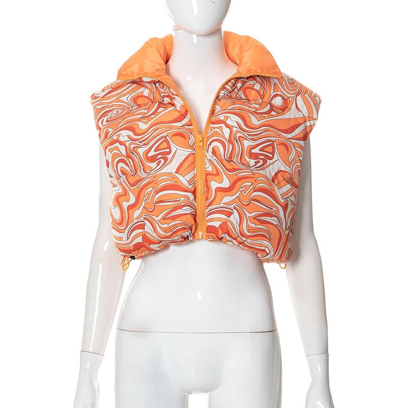 Autumn Winter Fashion Casual Slim Outerwear Woman Patchwork Print Jacket Female Thick Warm Parka Cotton Ladies Puffer Outerwear