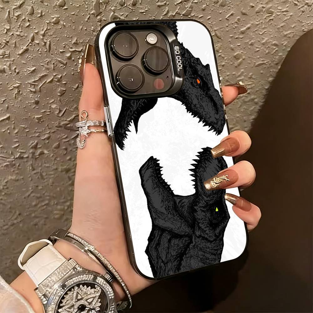 

J-Jurassic D-Dinosaur World Phone Case For iPhone 17,16,15,14,13,12,11 Plus,Pro Max,XS,Colorful Silver Black Cover iPhone14Pro