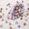 100pcs 8mm Pastoral Oil Painting Imitation Ceramic Glass Jade Crushed Beads for DIY Handmade Bracelets and Loose Beading