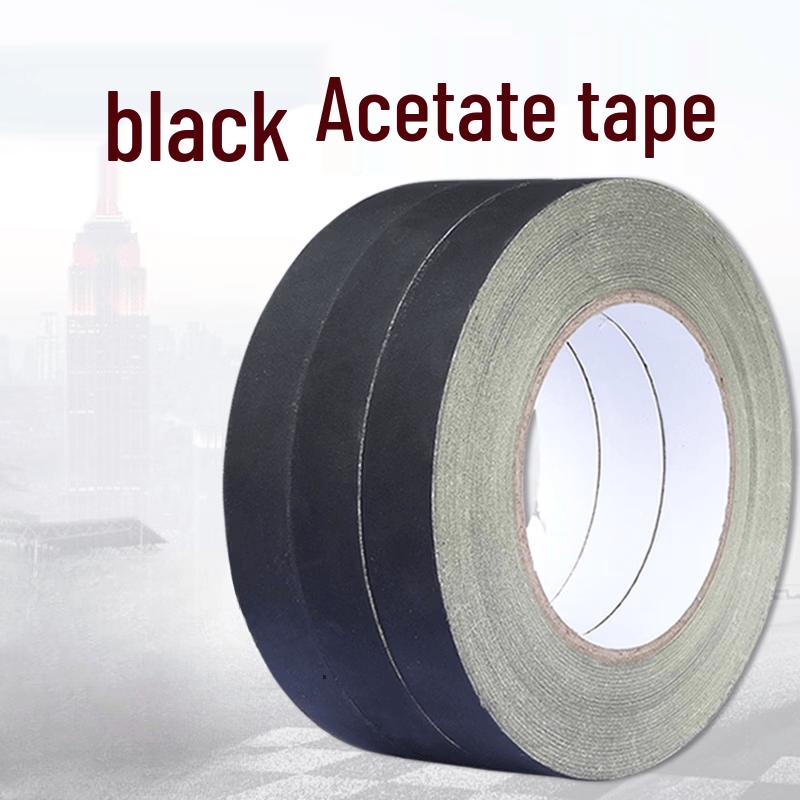 Black High-Temperature Acetate Fabric Tape