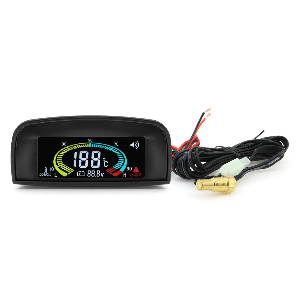 2 In 1 Car Truck Water Temperature Gauge Voltmeter With Water Temp Sensor Universal Water Temp Voltage Indicator 12V 24V