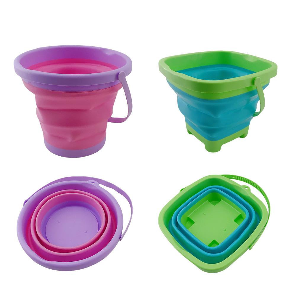 Versatile 2.5l Soft Silicone Folding Bucket Ideal For Kids Outdoor Sand Play Activities
