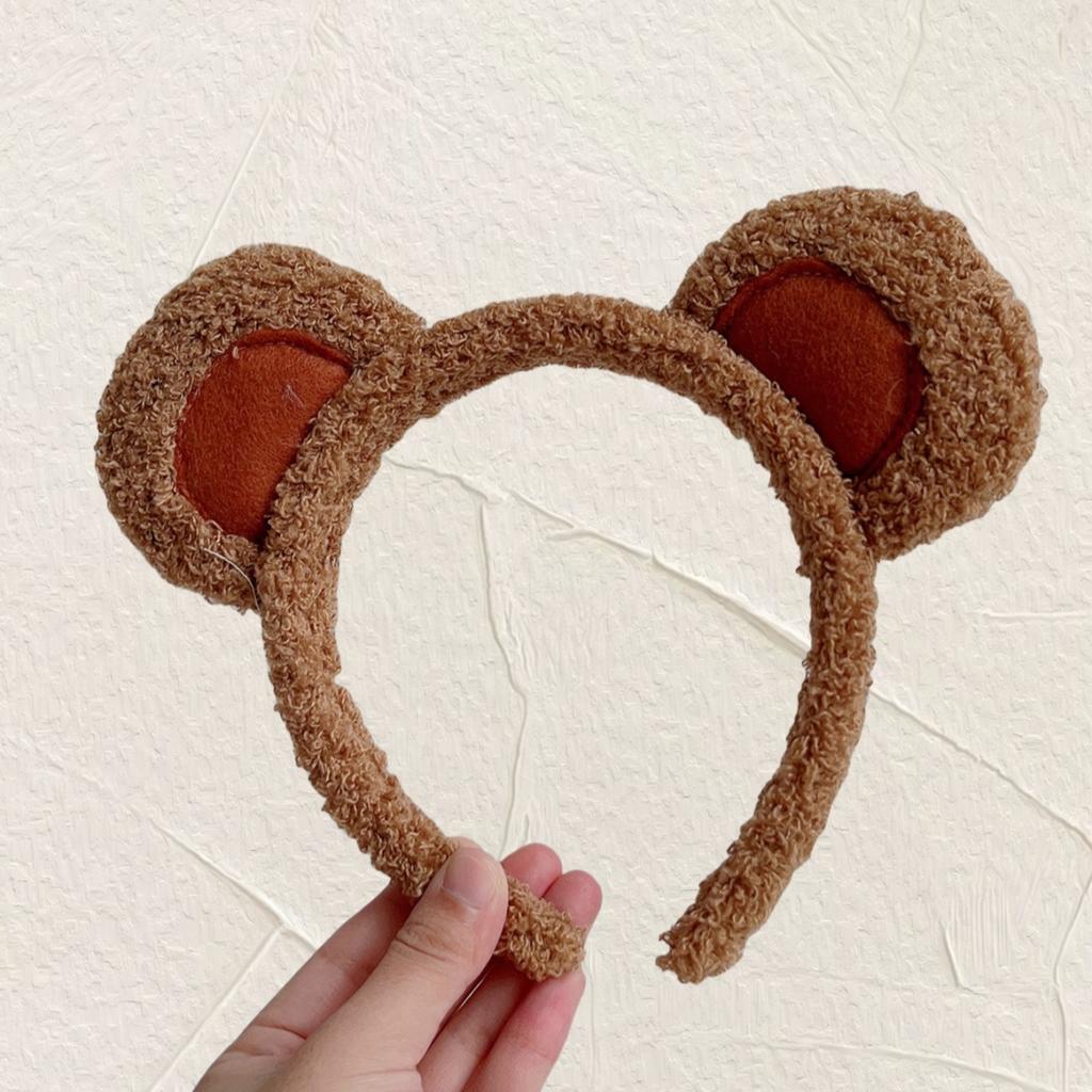 Girls Cute Bear Ears Plush Simple Hairbands Kids Lovely Hair Ornament Headband Hair Hoops Children Fashion Hair Accessories