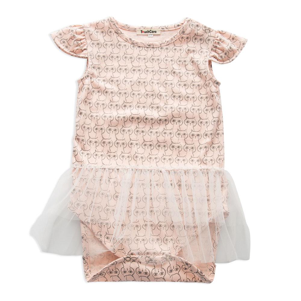 

Комбинезон Touchcare для новорожденных девочек, кружевной детский комбинезон со стрелками и принтом в форме сердца, летающий комбинезон с короткими рукавами, платье принцессы для малышей 70 розовый