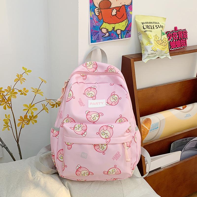 New backpack girl primary and secondary school schoolbag campus cartoon cute large capacity casual super light backpack