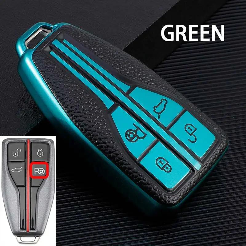 Car Key Case Cover For Hongqi HS5 H5 H9 HS7 H7 L5 HS3 L9 Car Holder Car-Styling Accessories Shell Colorful TPU+Leather 4 Buttons
