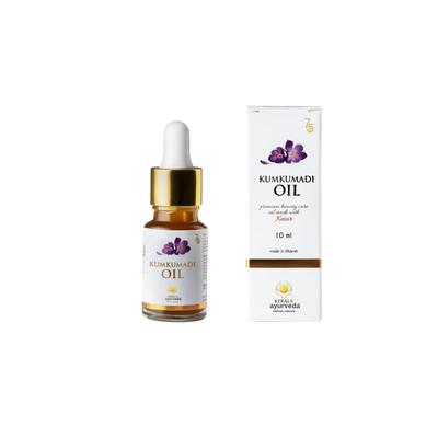 Kerala Ayurveda Kumkumadi Thailam 10 ML | Ajurwedyjski Olejek do Twarzy dla Promiennej Skóry, Przebarwień i Ciemnych Plam | Rozjaśniające Serum do Twarzy Przeciwstarzeniowe
