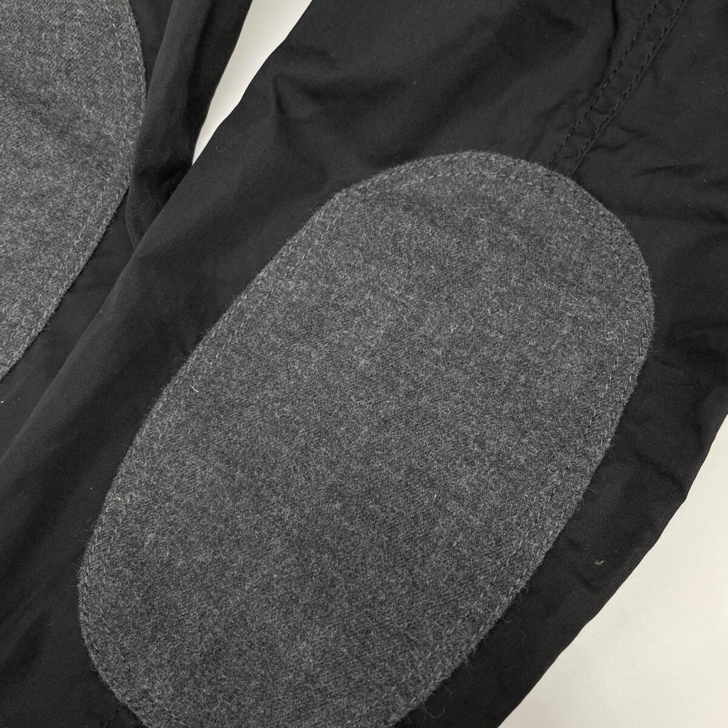 JUNYA WATANABE MAN WD-B022 Black Cotton Broad Wool Flannel Check Long Sleeve Shirt tops XS blackUsed