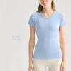 Summer Yoga Short-sleeved Running Sports T-shirt Women's Tight Yoga Clothes Top Professional Pilates Training Fitness Clothes