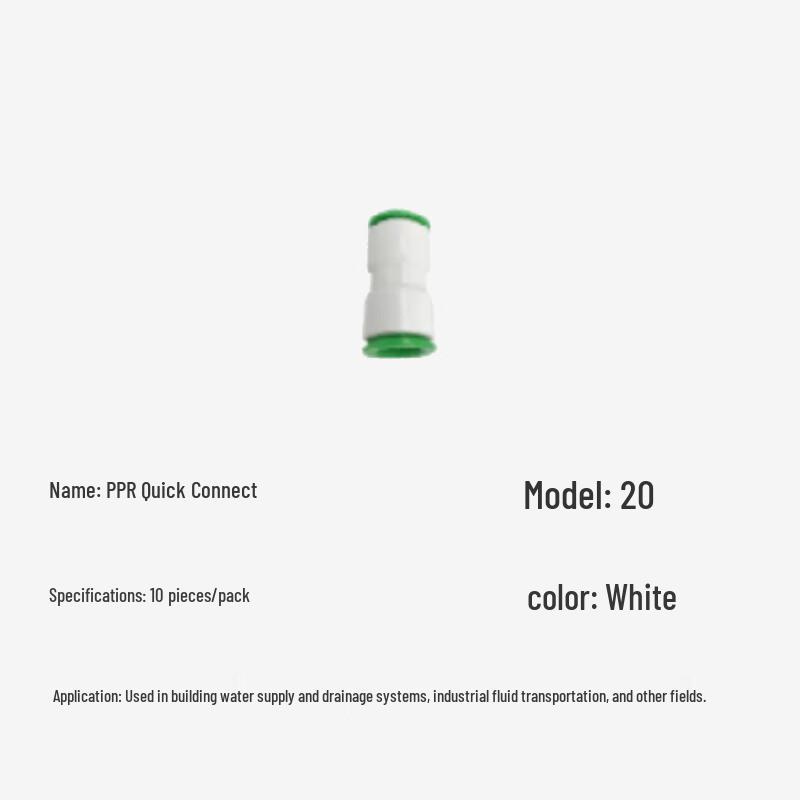 PPR Quick Connect Pipe Fitting