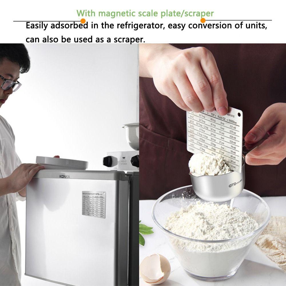 7/15/16 Stück Professionelle Messbecher aus 304 Edelstahl Genaues Küchenmesswerkzeug Backen