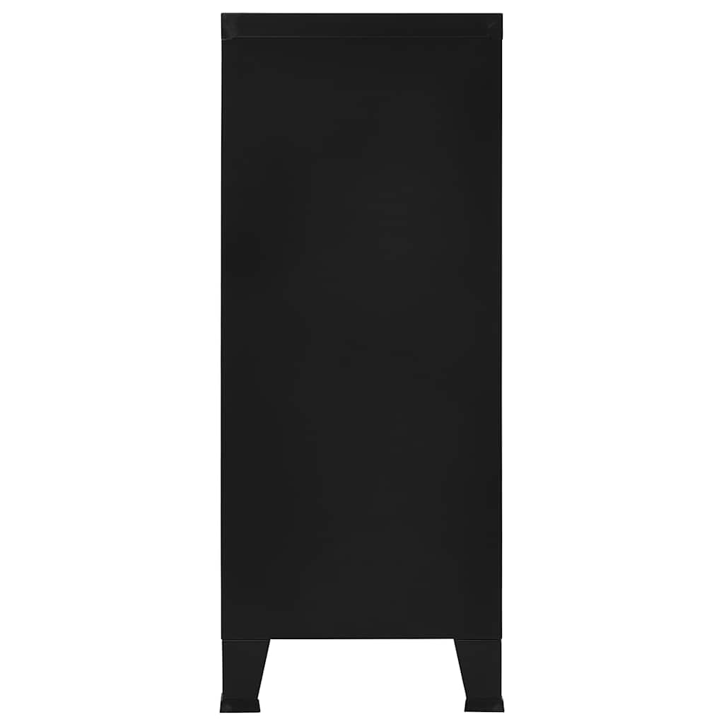Vidaxl Industrial Storage Cabinet, Black 90X40X100 Cm Steel