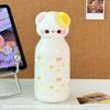 Korean Dopamine Puppy Straw Thermos Cup Sleeping Bear Print Residential School Girls School Portable Straw Cup