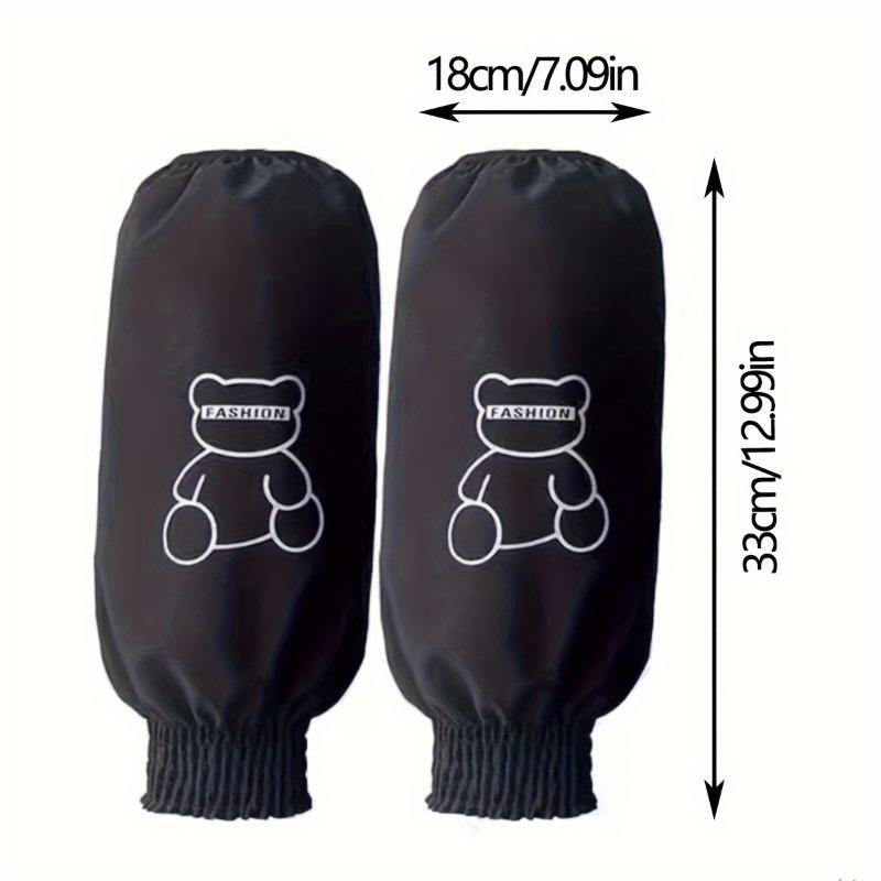 1 Pair Waterproof PU Kitchen Arm Sleeves, Large Size, Cute and Durable, for Cooking, Painting, and Cleaning
