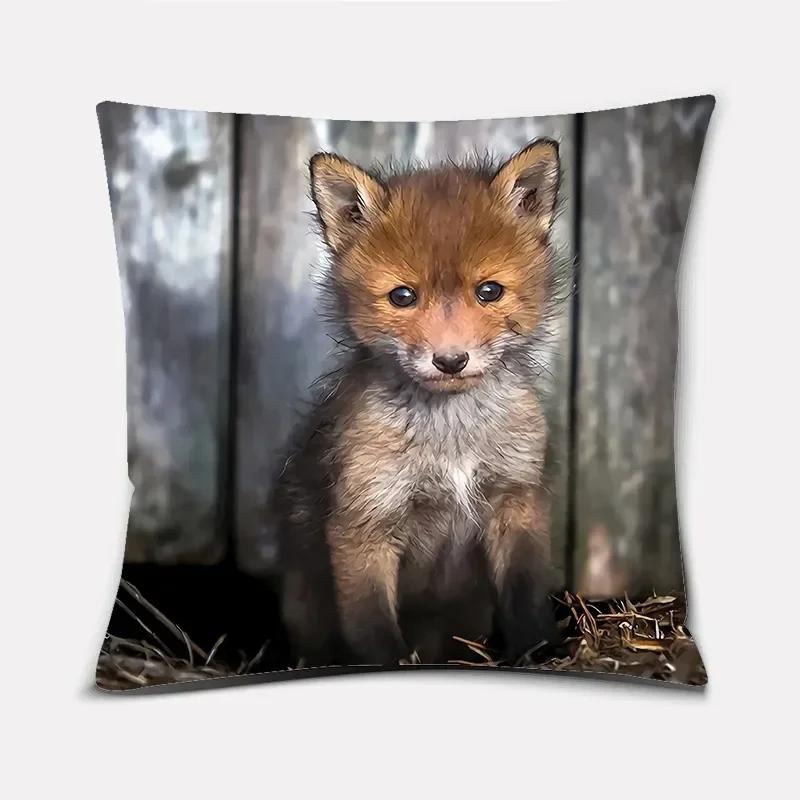 Animal Pillow Series Deer Penguin Fox Pillow bedroom Study Room Sofa restaurant seat balcony rocking chair pillow sleeve