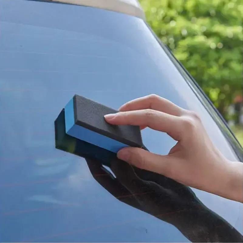 5/30PCS Car Ceramic Coating Sponge Applicator Glass Nano Wax Coat Sponges Blue Square Sponge and Cloth Car Cleaning Brush