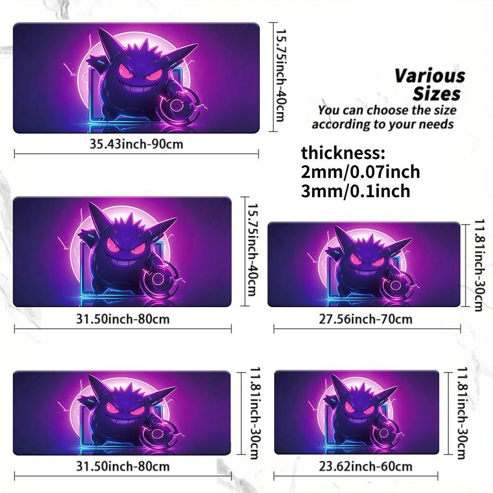 Ash Pikachu Pointing Forest Gaming Desk Mat NonSlip Washable Mouse Pad 30x80x0.2cm