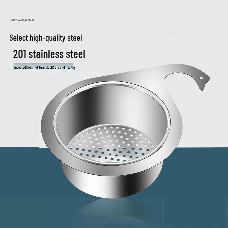 Swan Stainless Steel Kitchen Sink Drain Basket: Widened, Deepened, and Hangable Fruit Storage
