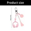 Creative Headphones Badminton Racket Sports Keychain Suitable for Music Fans and Sports Lovers Featuring Unique Design