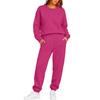 Damen Langarm Rundhals Sweatshirt und Jogginghose 2-teiliges Set