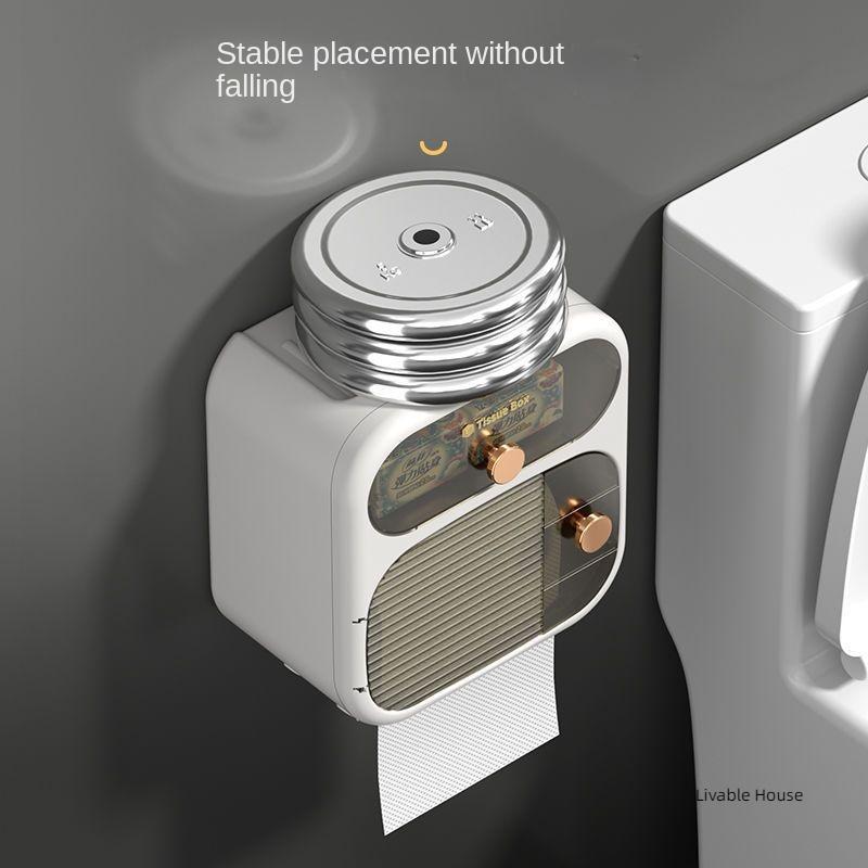 Toilet Tissue Holder, Toilet Tissue Holder, Non Perforated Tissue Holder, Wall Mounted Roll Paper Box Paper Towel Holder