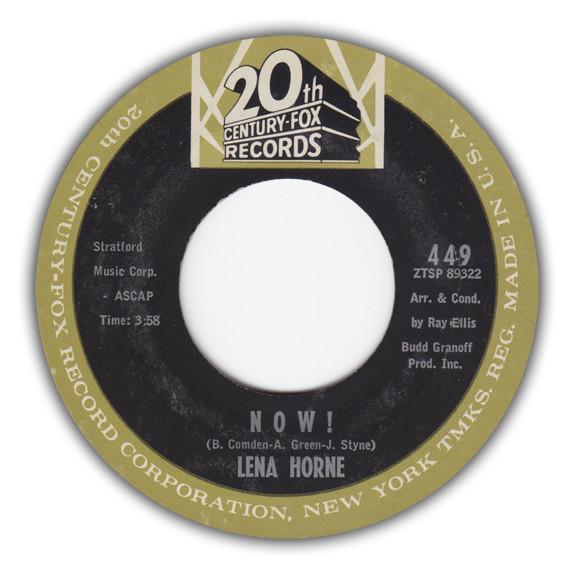 

7-дюймовая пластинка LENA HORNE Now 449 20th Century Fo 1963 США Джаз Б/у