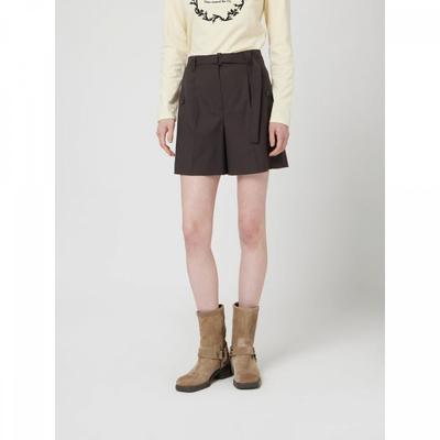 Cc Collect Belted Wool Blend Shorts  C253msa022c 