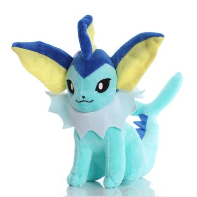 23cm Vaporeon Plush Toys Cartoon Japan Anime Elf Plush Doll Soft Stuffed Cute Vaporeon Doll Birthday Gift for Kids Girls